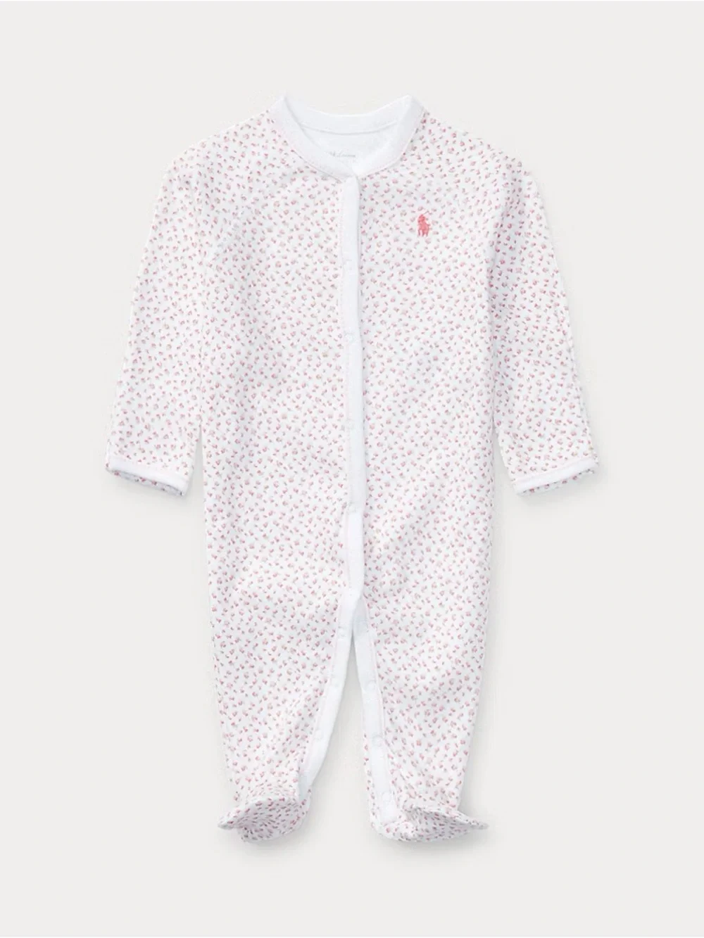 Ralph Lauren Floral Cotton Footed Snap PJ 9 months